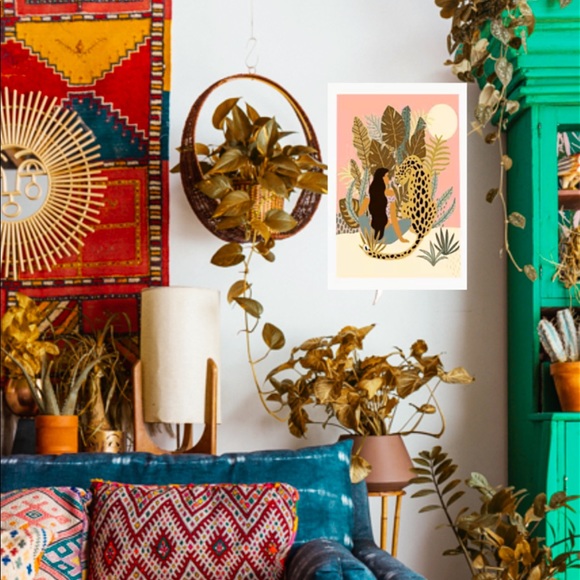 Anthropologie print art wall decor hangin Giclee Jungalow tropical boho home - Picture 5 of 9